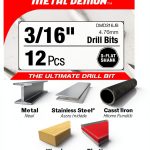 Diablo 3-Flat Metal Drill Bit 4.76mm Brushed-0