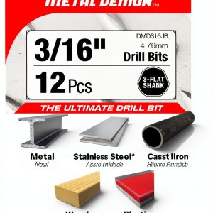 Diablo 3-Flat Metal Drill Bit 4.76mm Brushed-0
