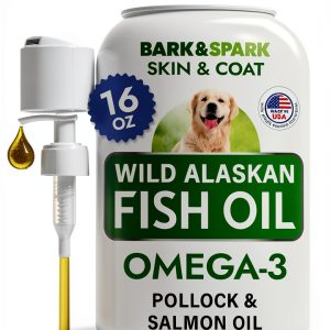 Bark&Spark Fish Oil 16oz for Dogs and Cats Omega-3 Skin and Coat-0