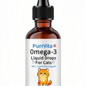 PurrVita Omega 3 Liquid Drops for Cats 60ml Fish Oil Supplement-0